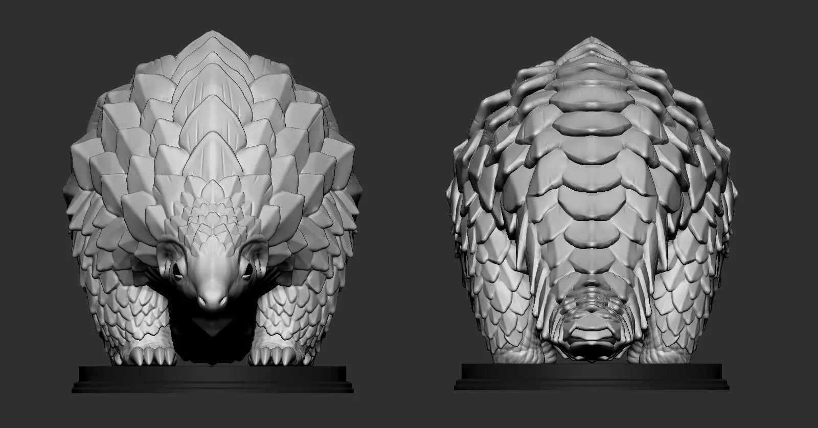 Pangolin statue of pterosaur 3D print model_0