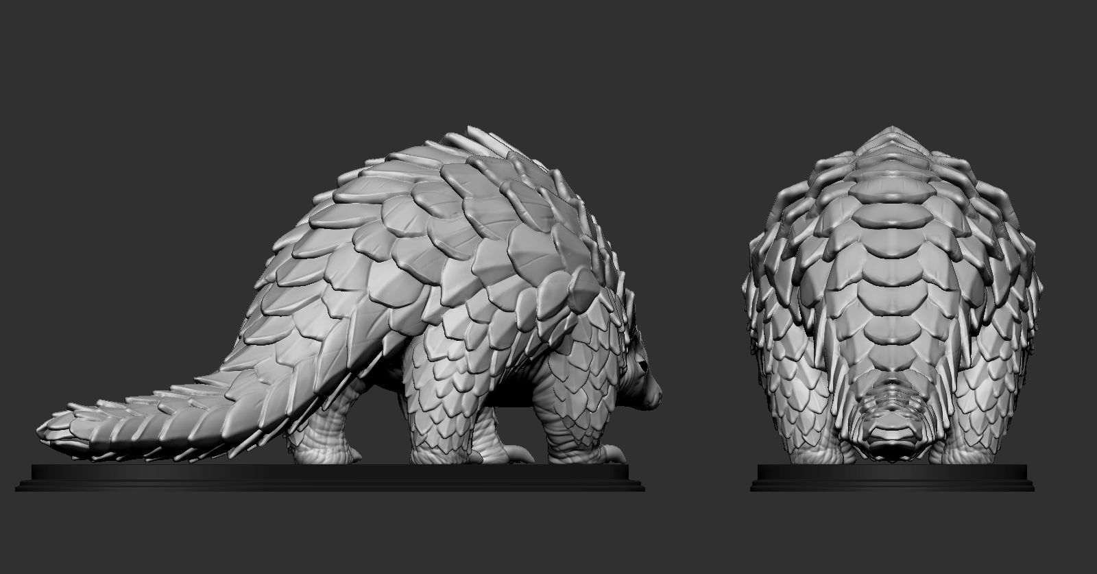 Pangolin statue of pterosaur 3D print model_1