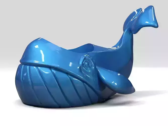 Whale Flowerpot Free 3D print model