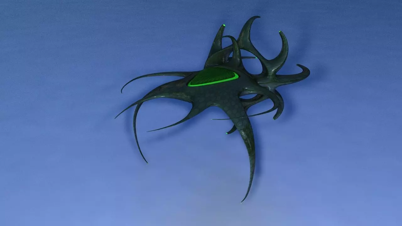 Alien Attack Fighter Free 3D model_0