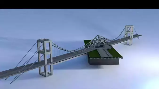 Roundabout bridge 3D model