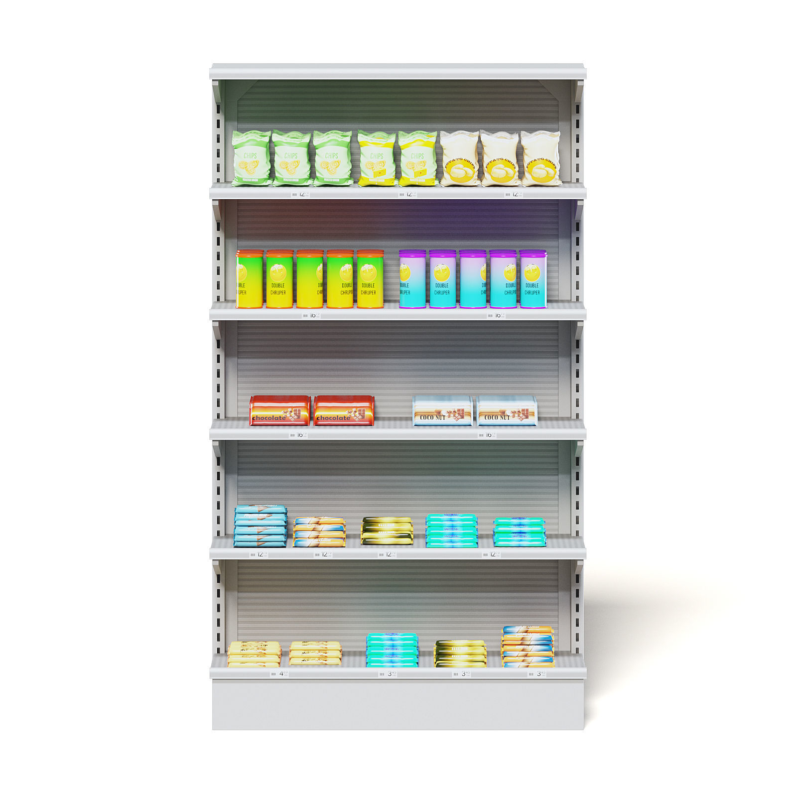 Market Shelf 3D Model - Snacks 3D model_3