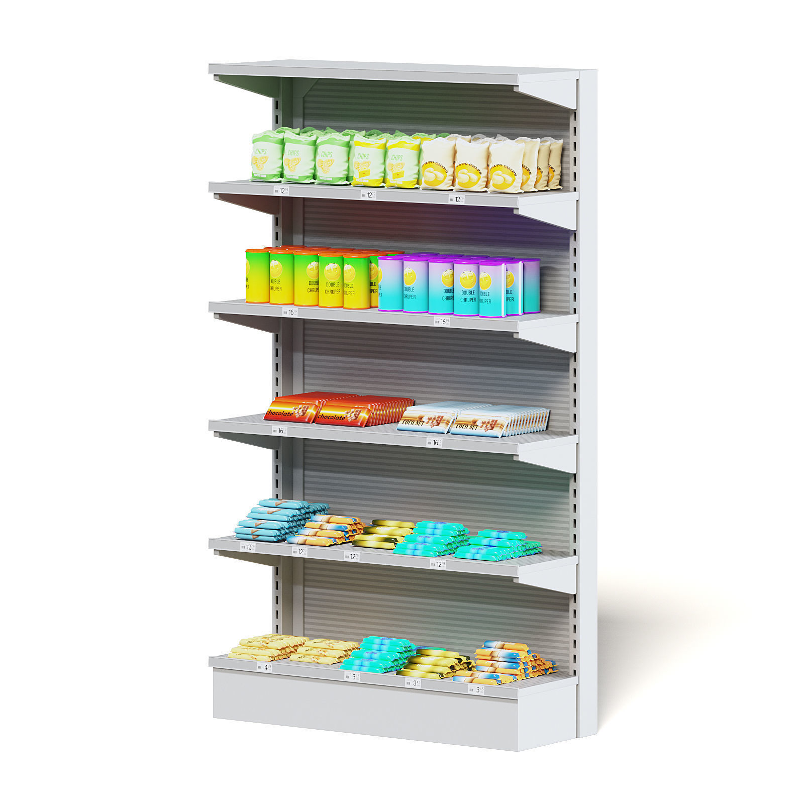 Market Shelf 3D Model - Snacks 3D model_5