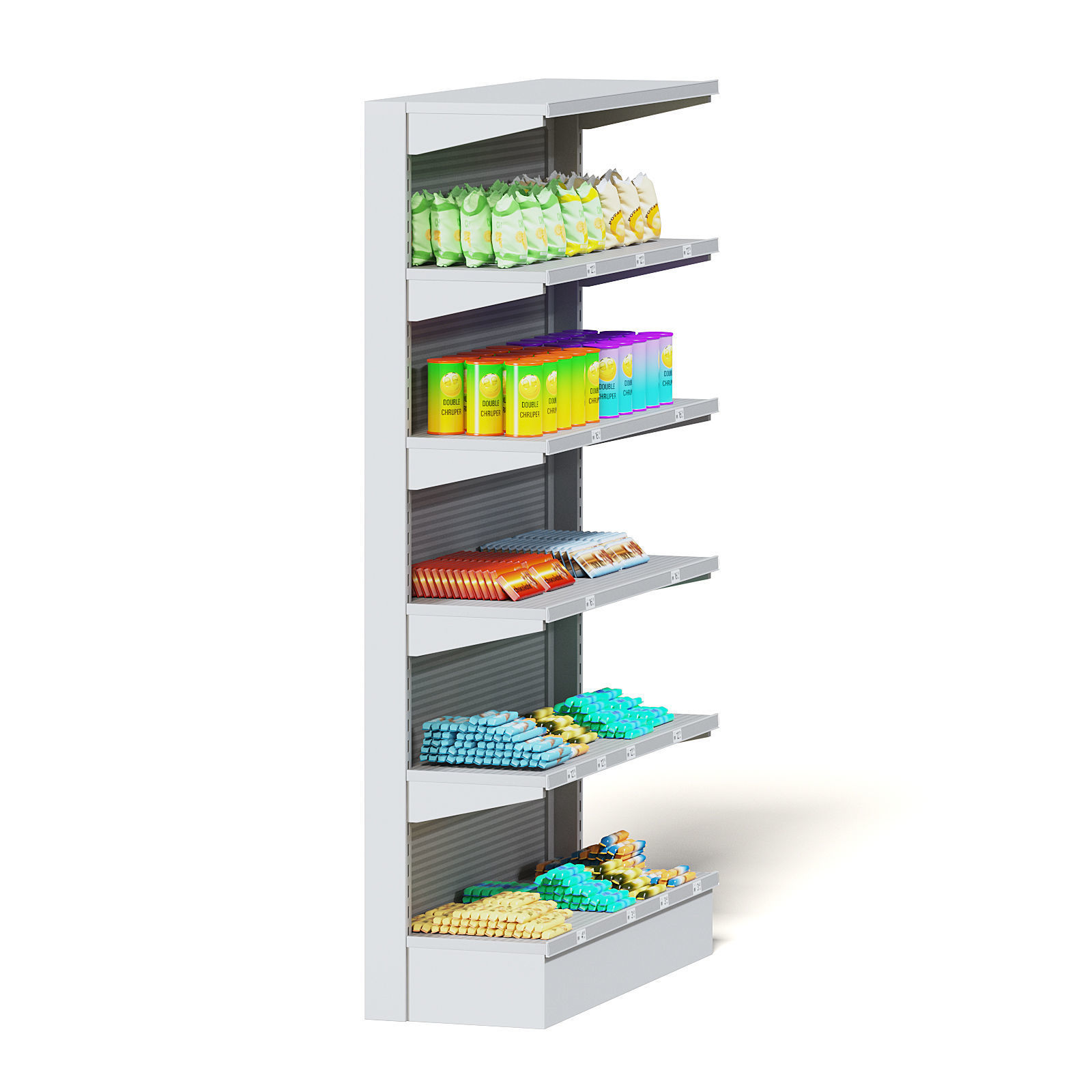 Market Shelf 3D Model - Snacks 3D model_7