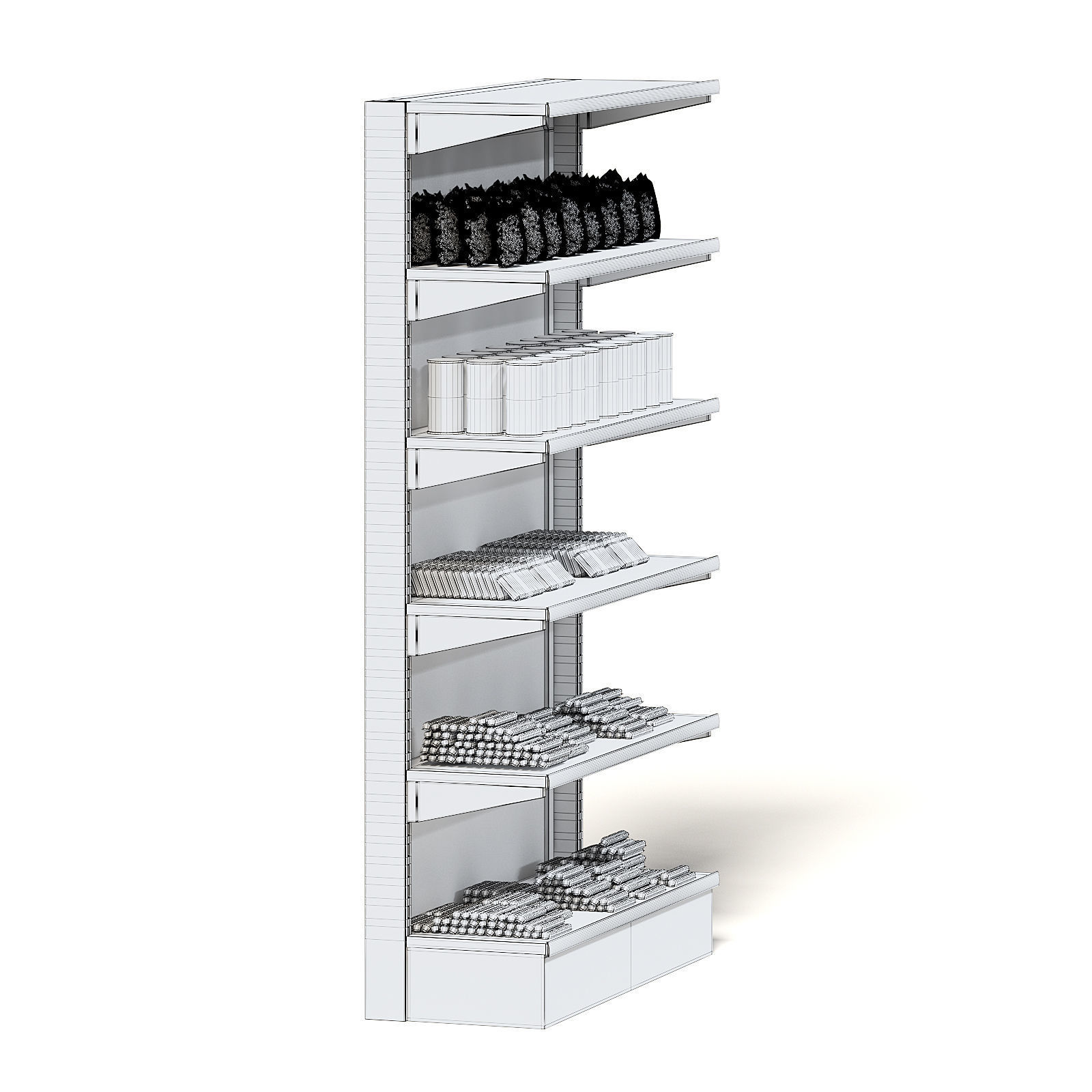 Market Shelf 3D Model - Snacks 3D model_6