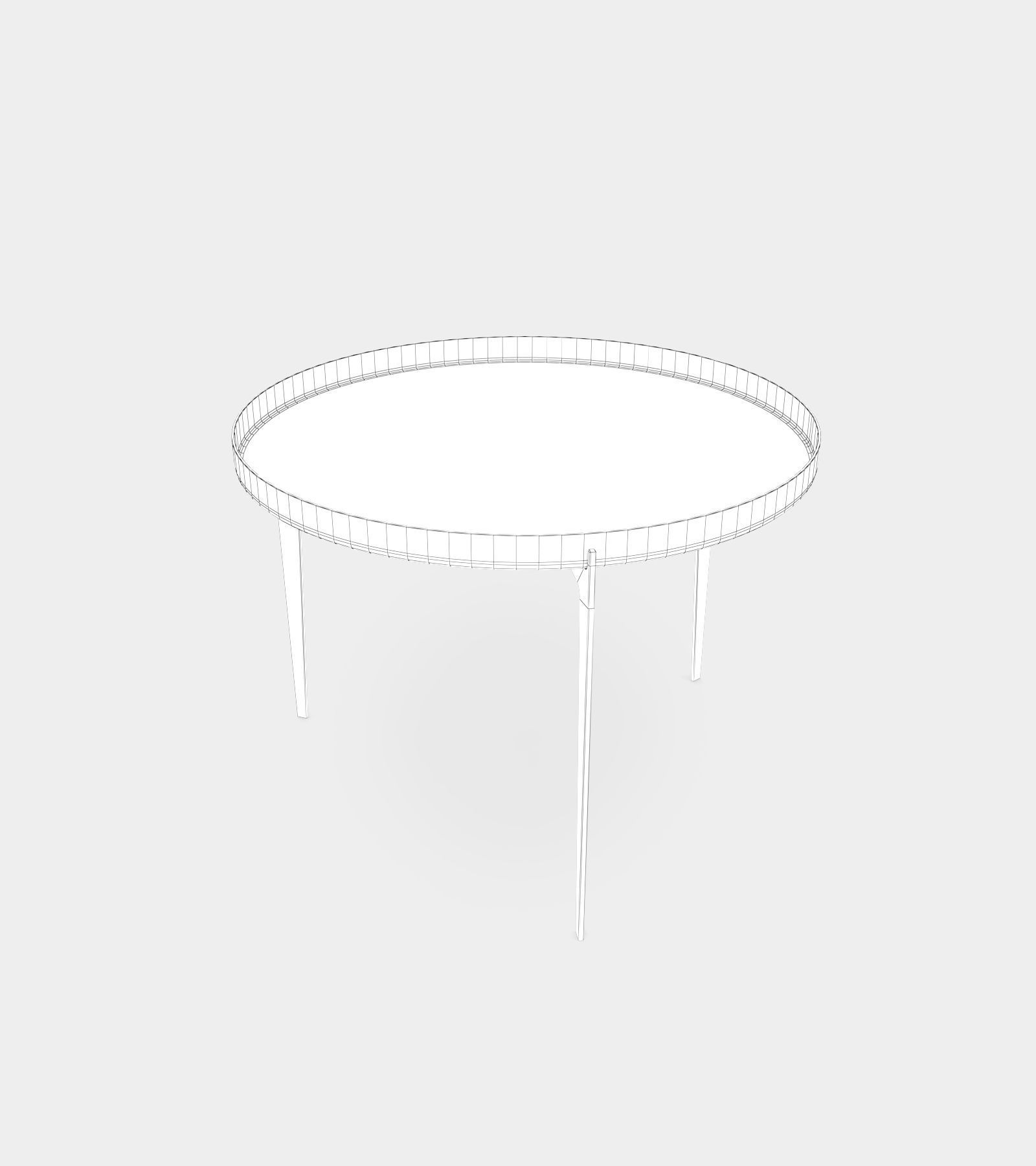 Modern metal coffee table 3D model_3