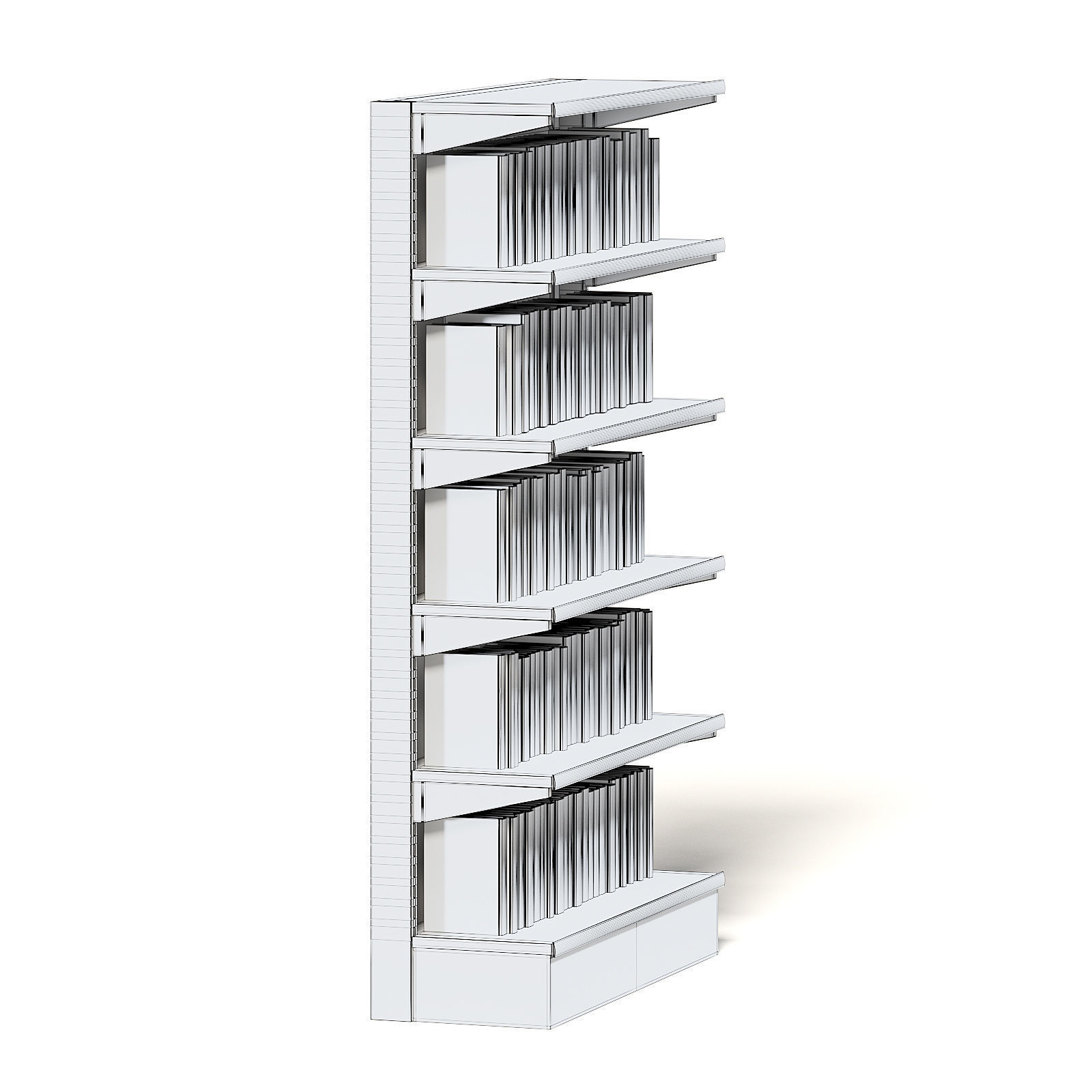 Market Shelf 3D Model - Books 3D model_6