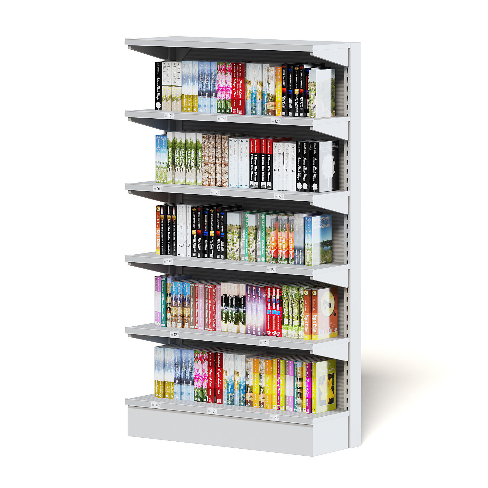 Market Shelf 3D Model - Books 3D model_5