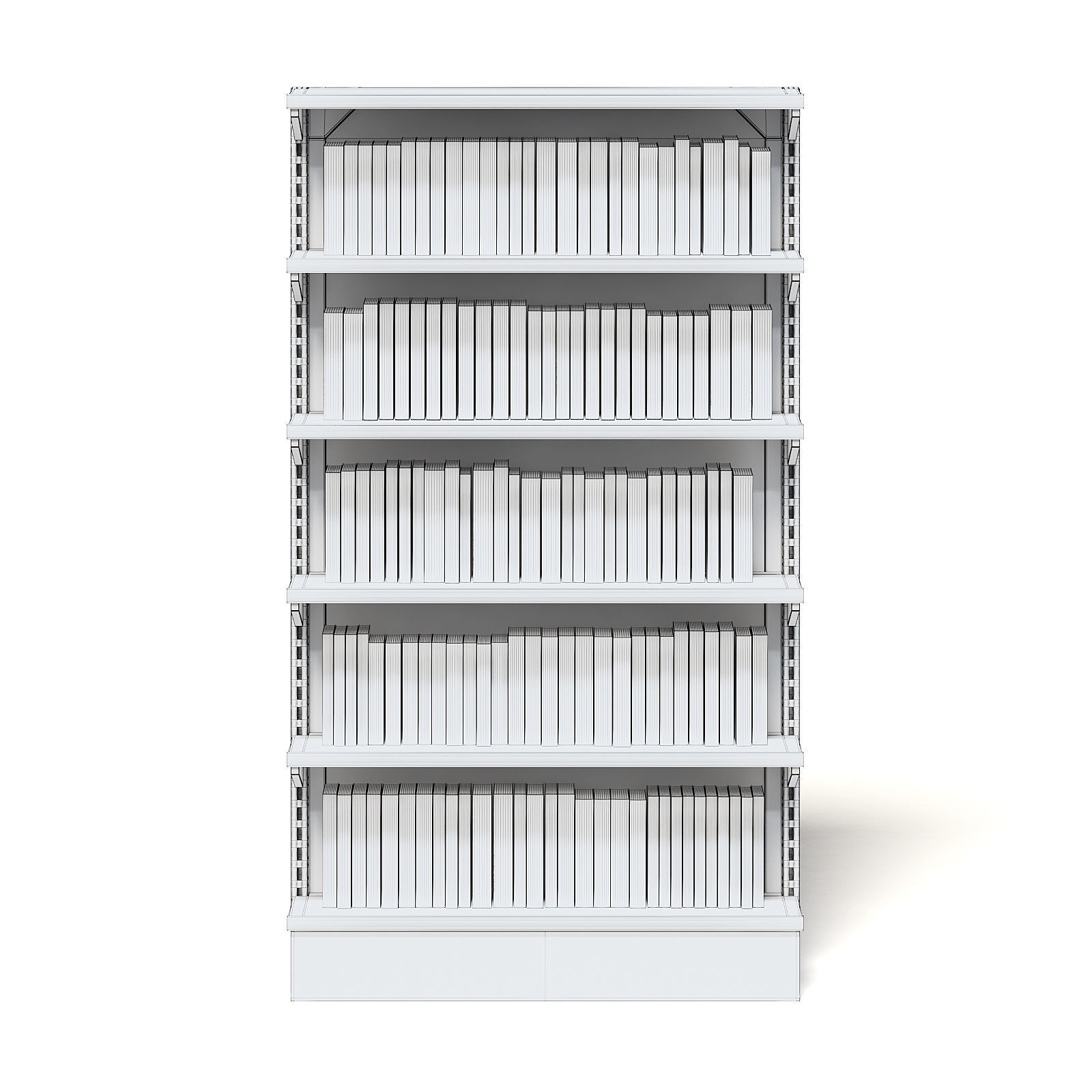 Market Shelf 3D Model - Books 3D model_2