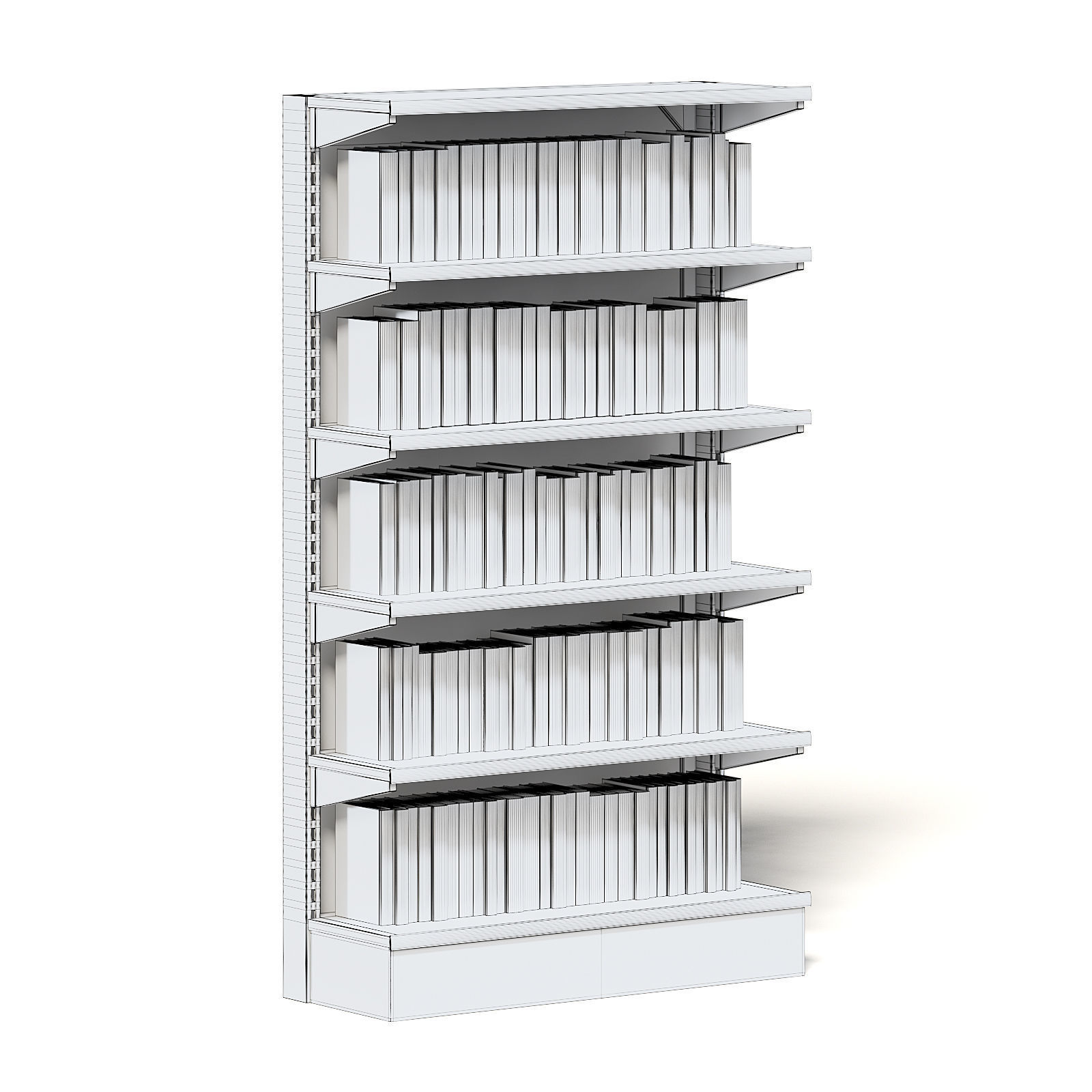 Market Shelf 3D Model - Books 3D model_1