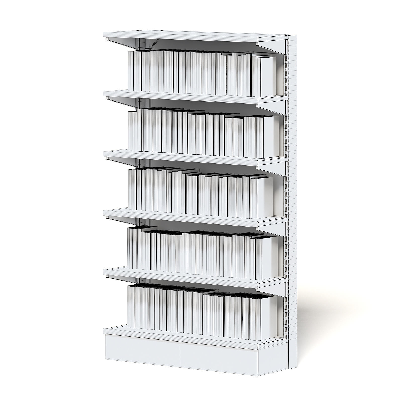 Market Shelf 3D Model - Books 3D model_4