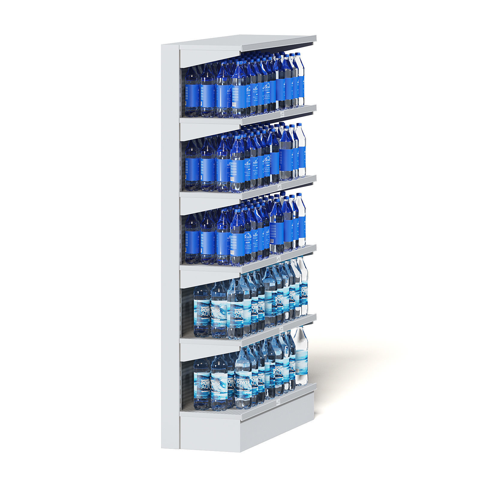 Market Shelf 3D Model - Water 3D model_7