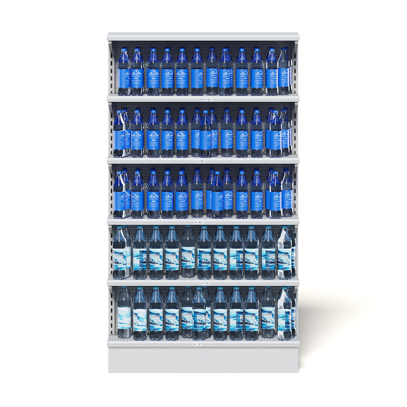 Market Shelf 3D Model - Water 3D model_3