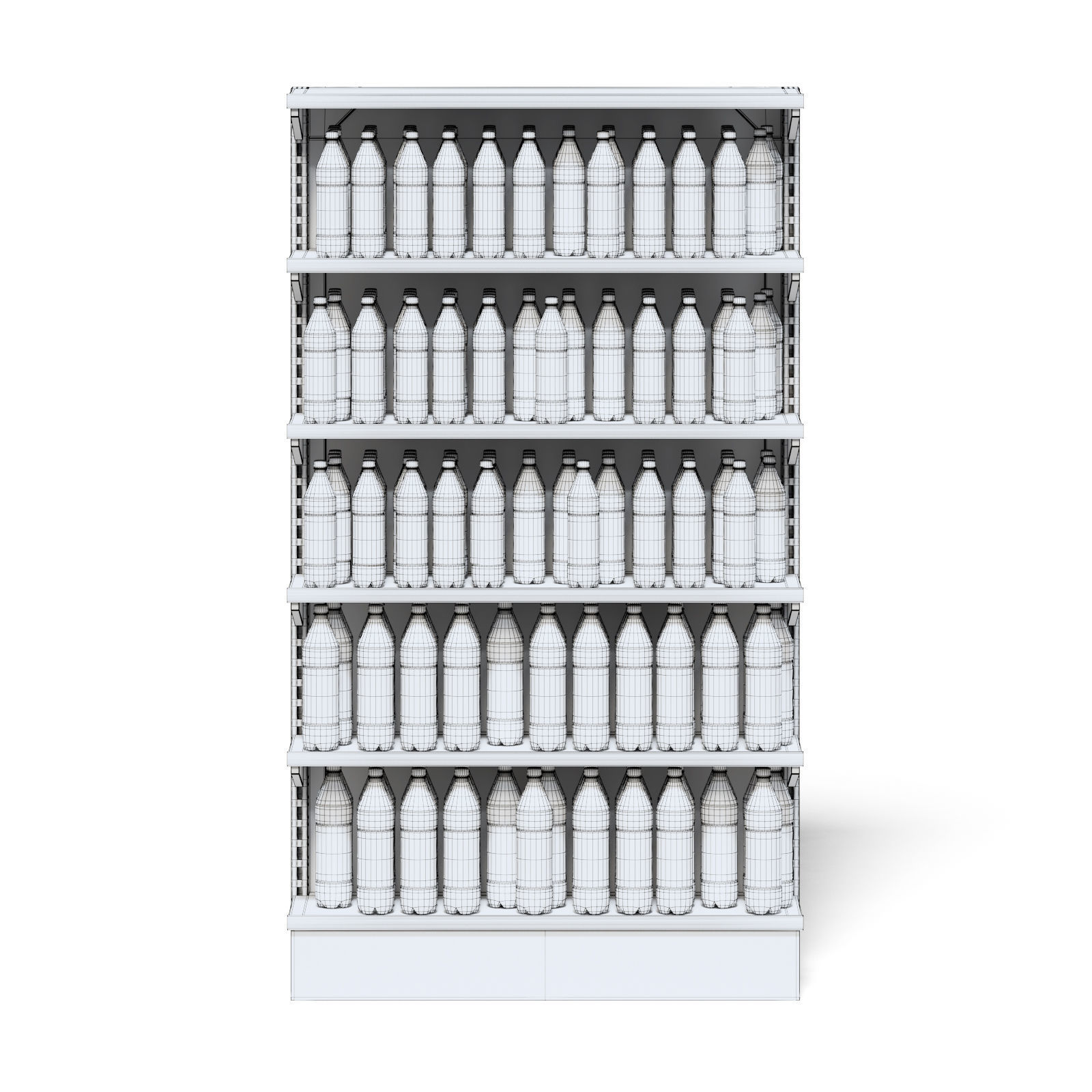 Market Shelf 3D Model - Water 3D model_2