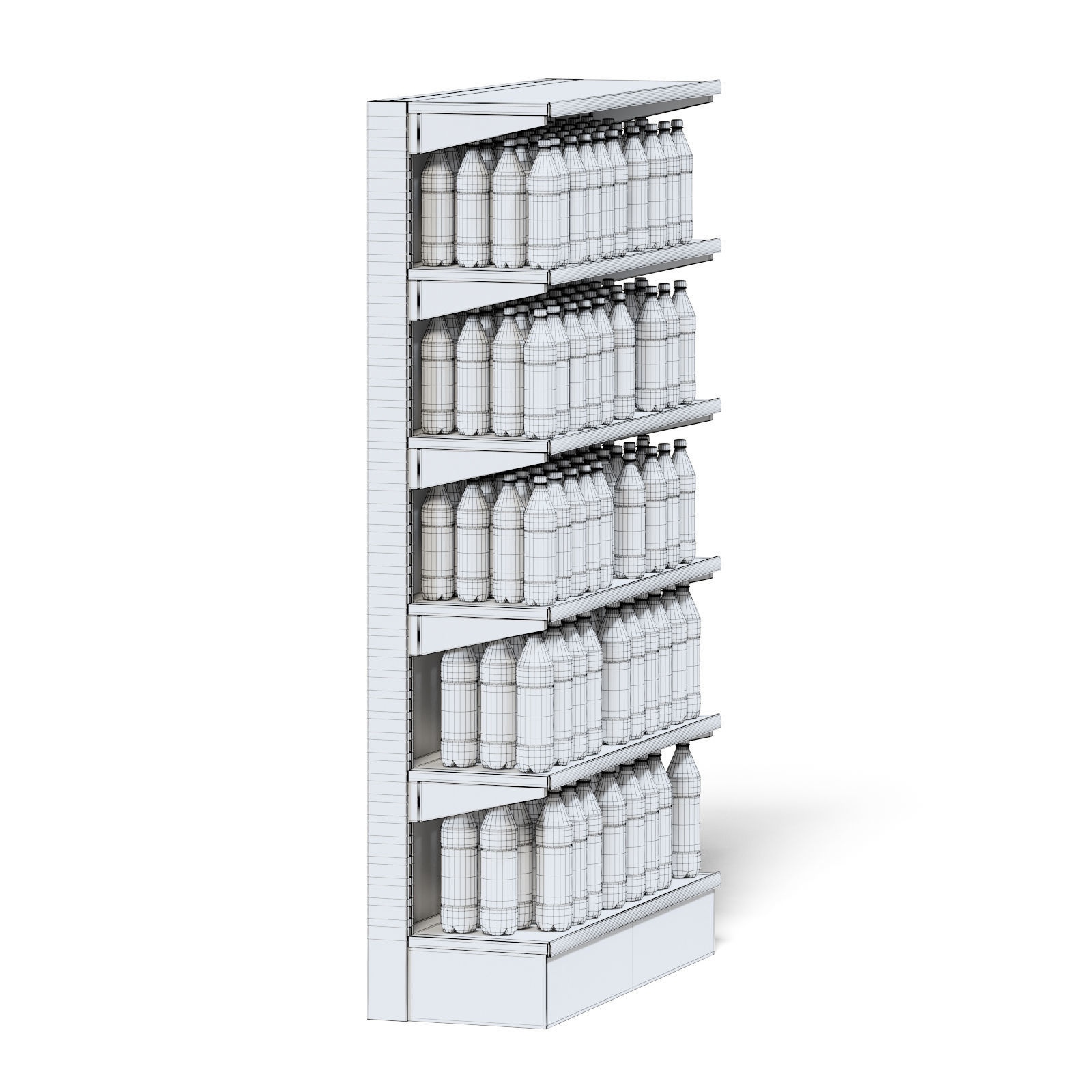 Market Shelf 3D Model - Water 3D model_6