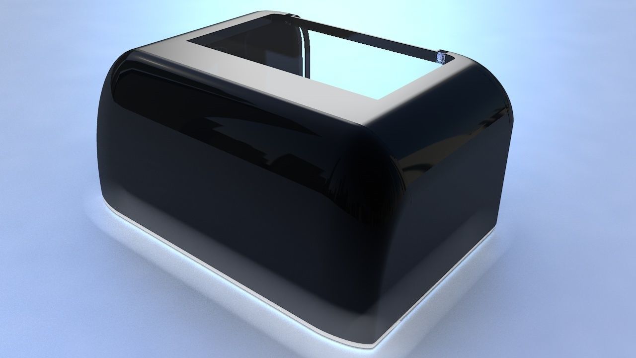 Computer Desk Free 3D model_1