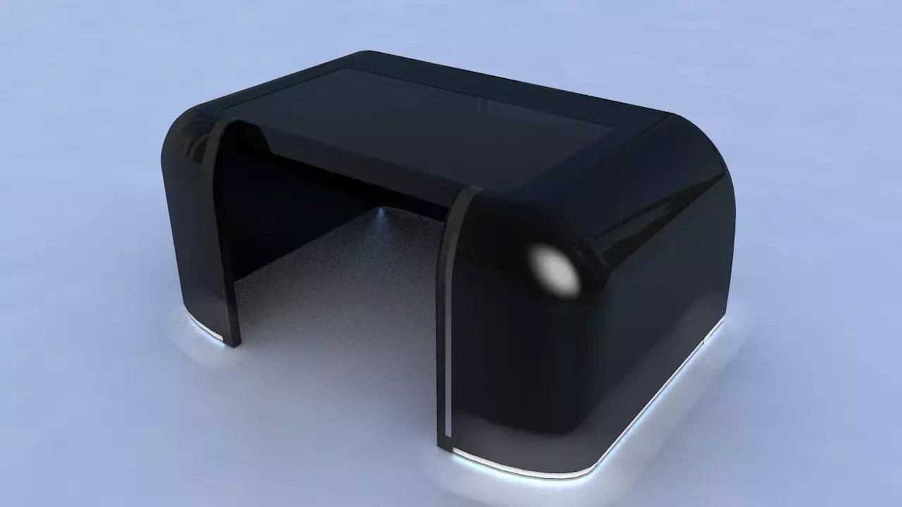 Computer Desk Free 3D model_0