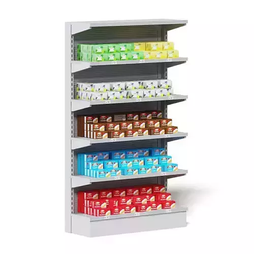 Market Shelf 3D Model - Tea and Cookies