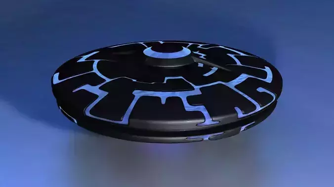 Spaceship disc with lights