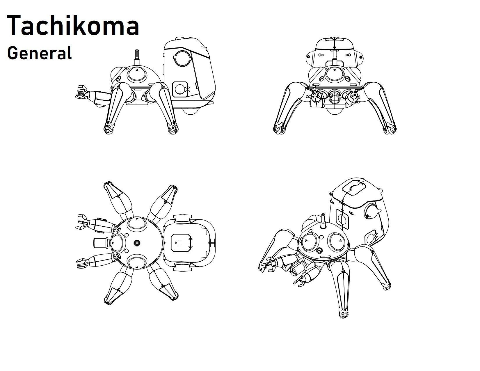 Tachikoma 3D print model_6