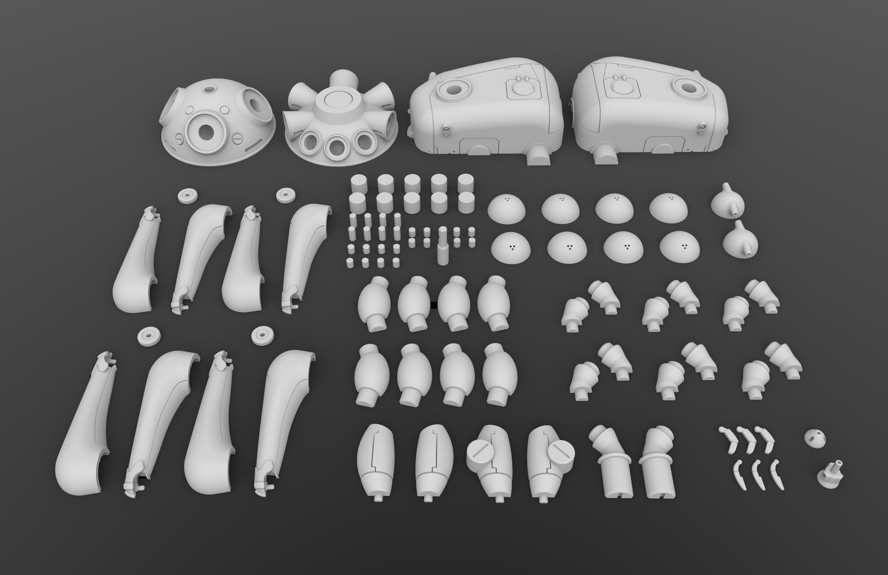 Tachikoma 3D print model_5
