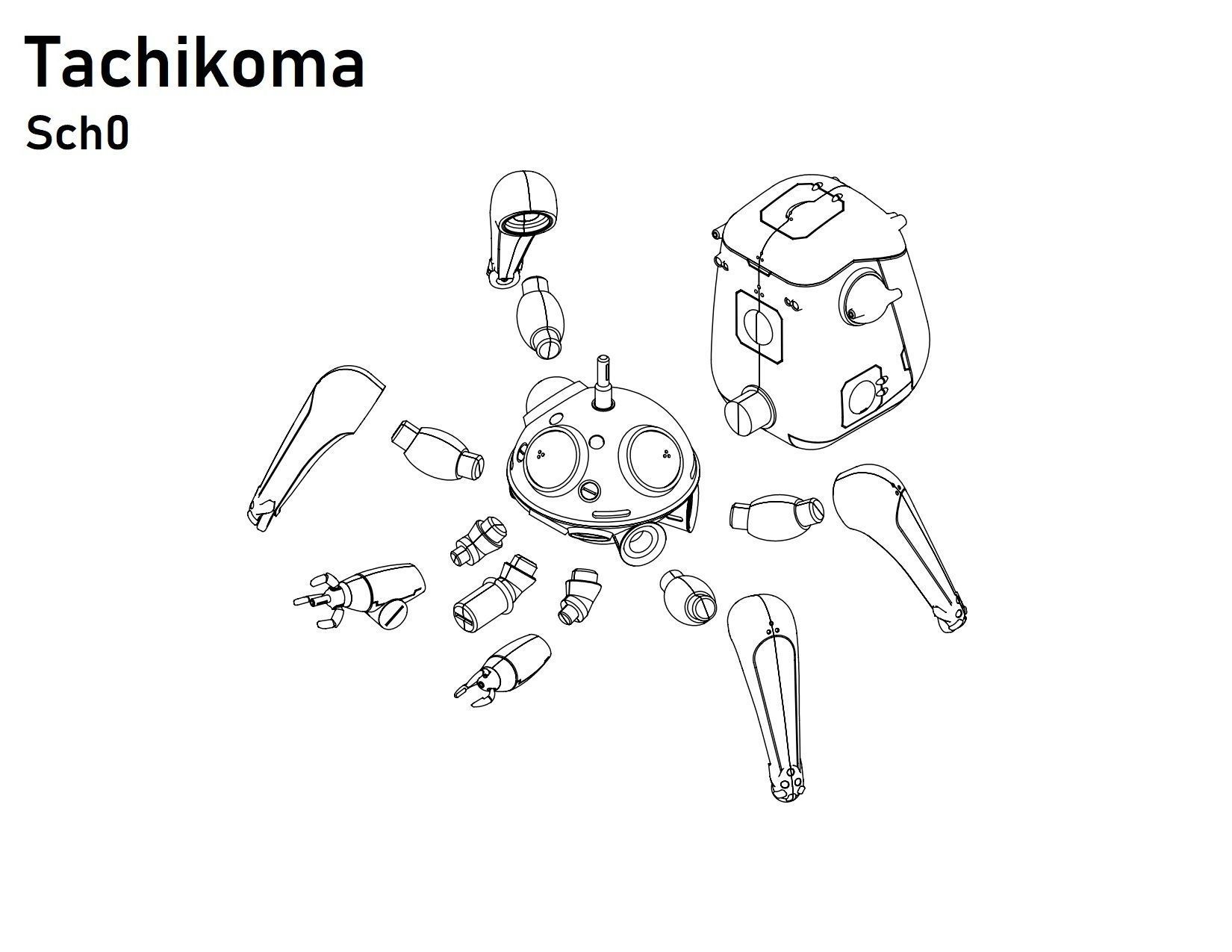 Tachikoma 3D print model_7