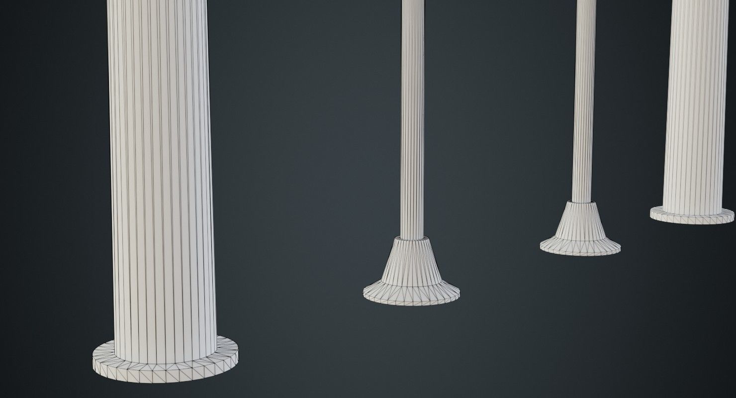 Stop Light 1C Low-poly 3D model_13