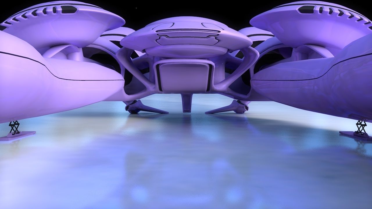 Voilfield spaceship 3D model_2