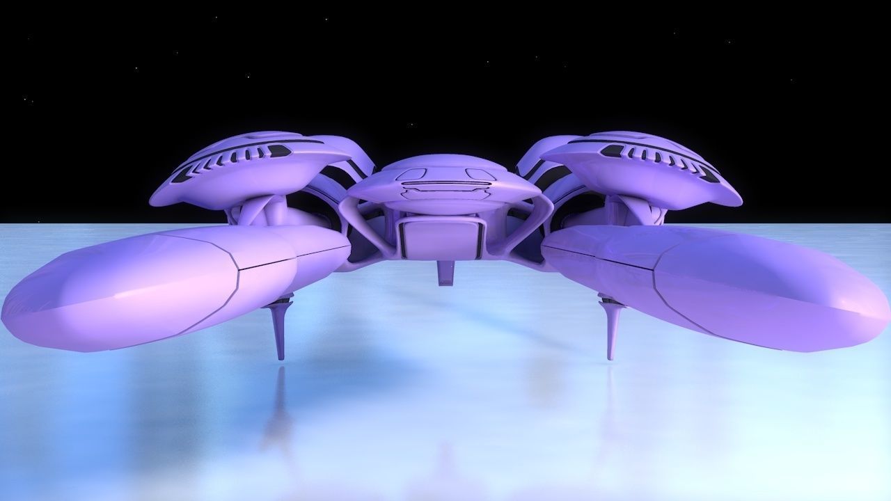 Voilfield spaceship 3D model_3