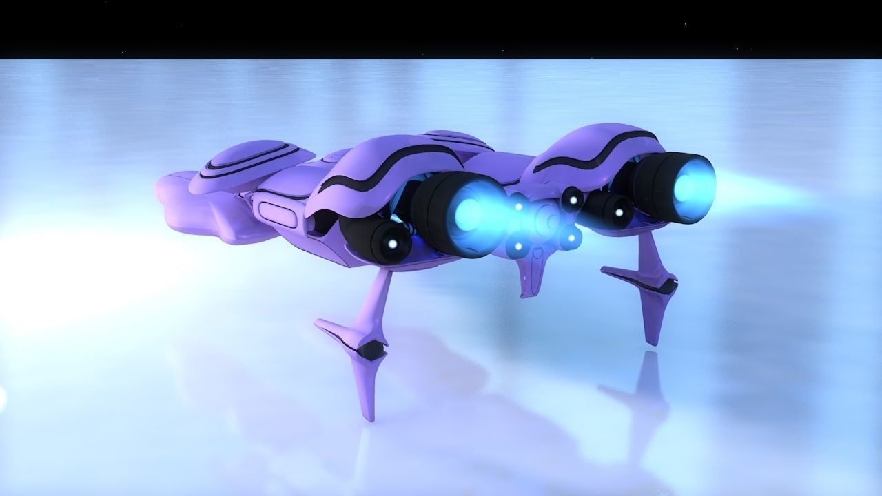 Voilfield spaceship 3D model_5