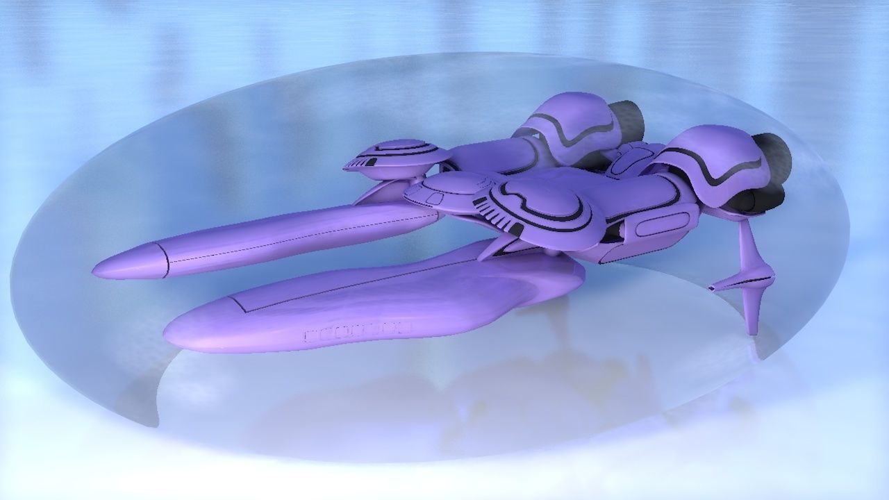Voilfield spaceship 3D model_7