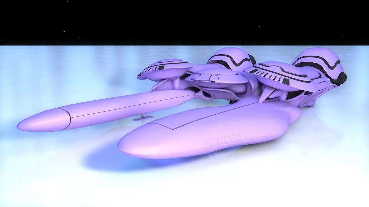 Voilfield spaceship 3D model_0