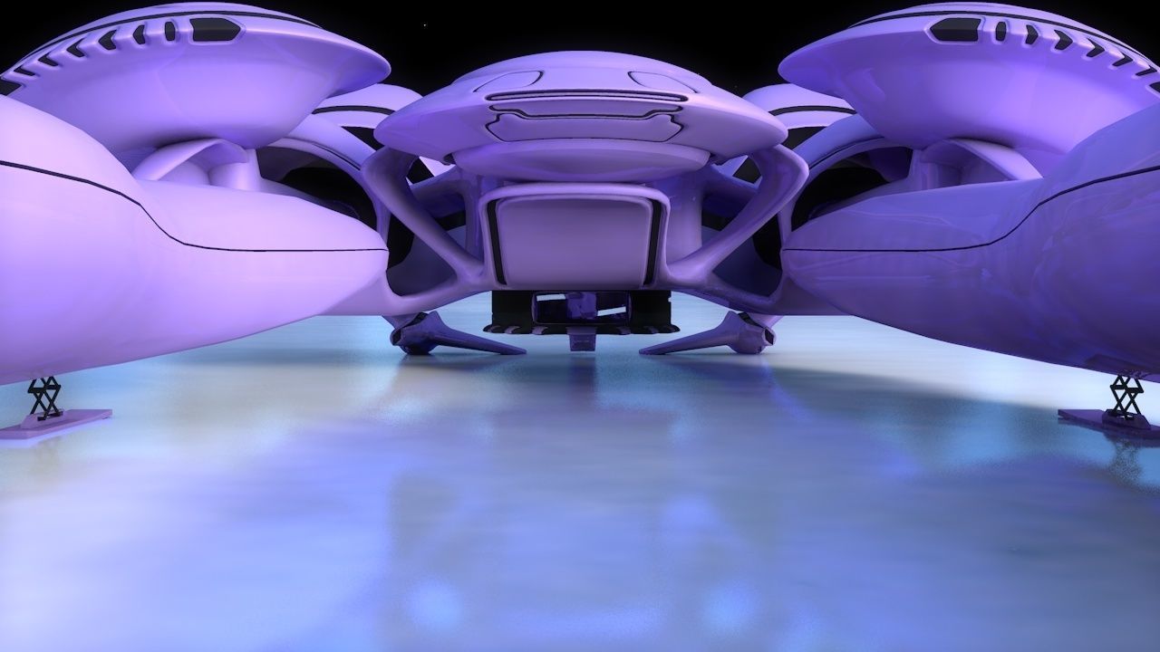 Voilfield spaceship 3D model_1
