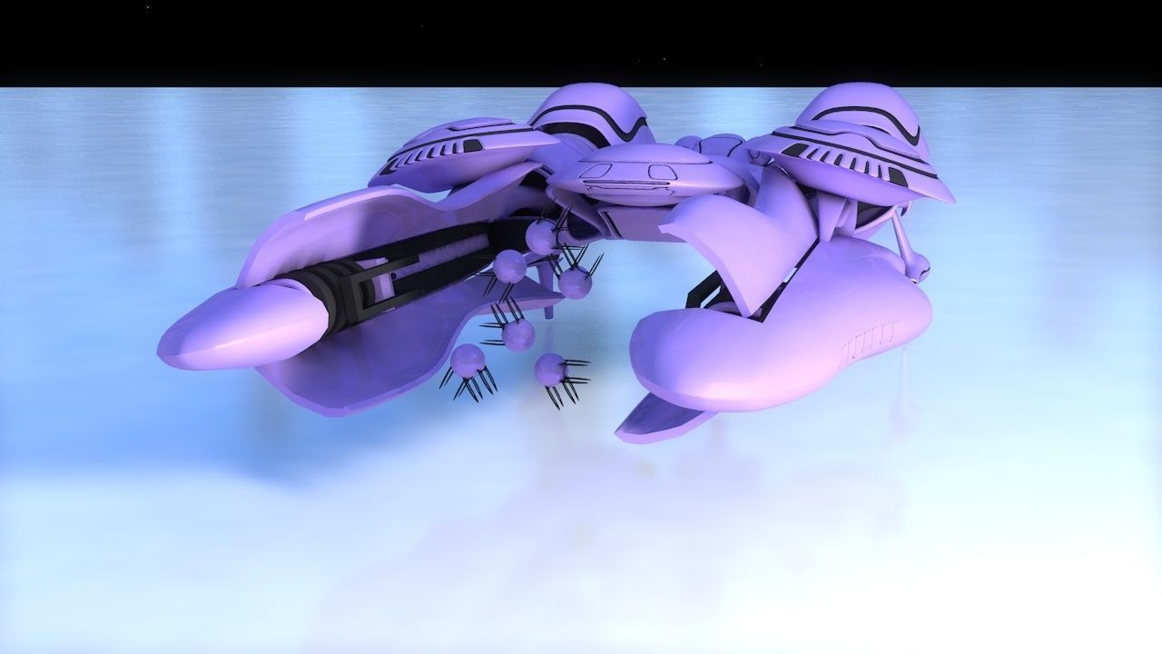 Voilfield spaceship 3D model_9