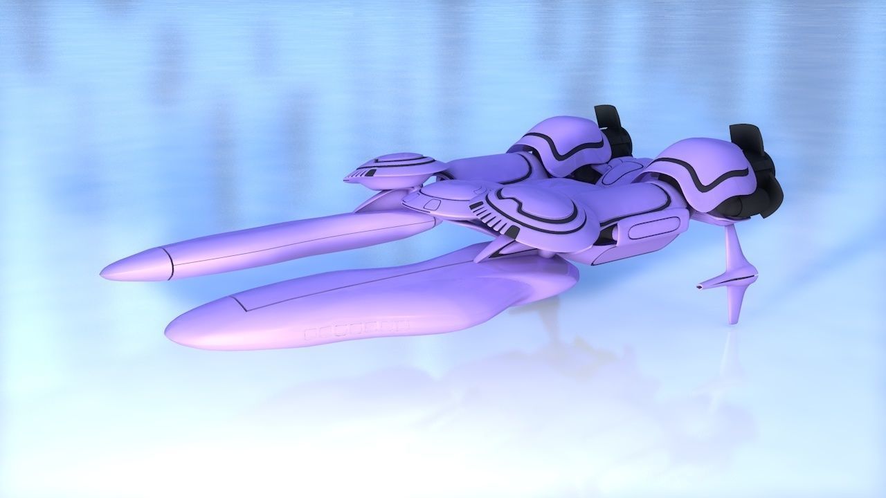 Voilfield spaceship 3D model_6