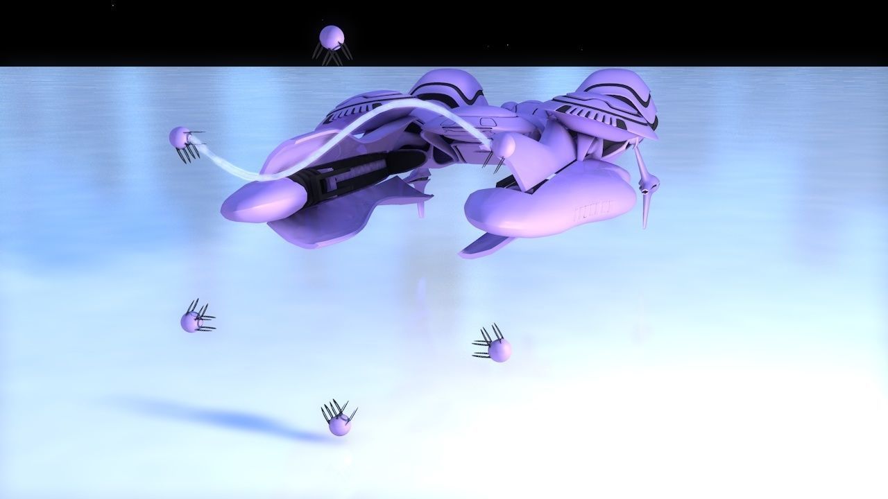 Voilfield spaceship 3D model_11