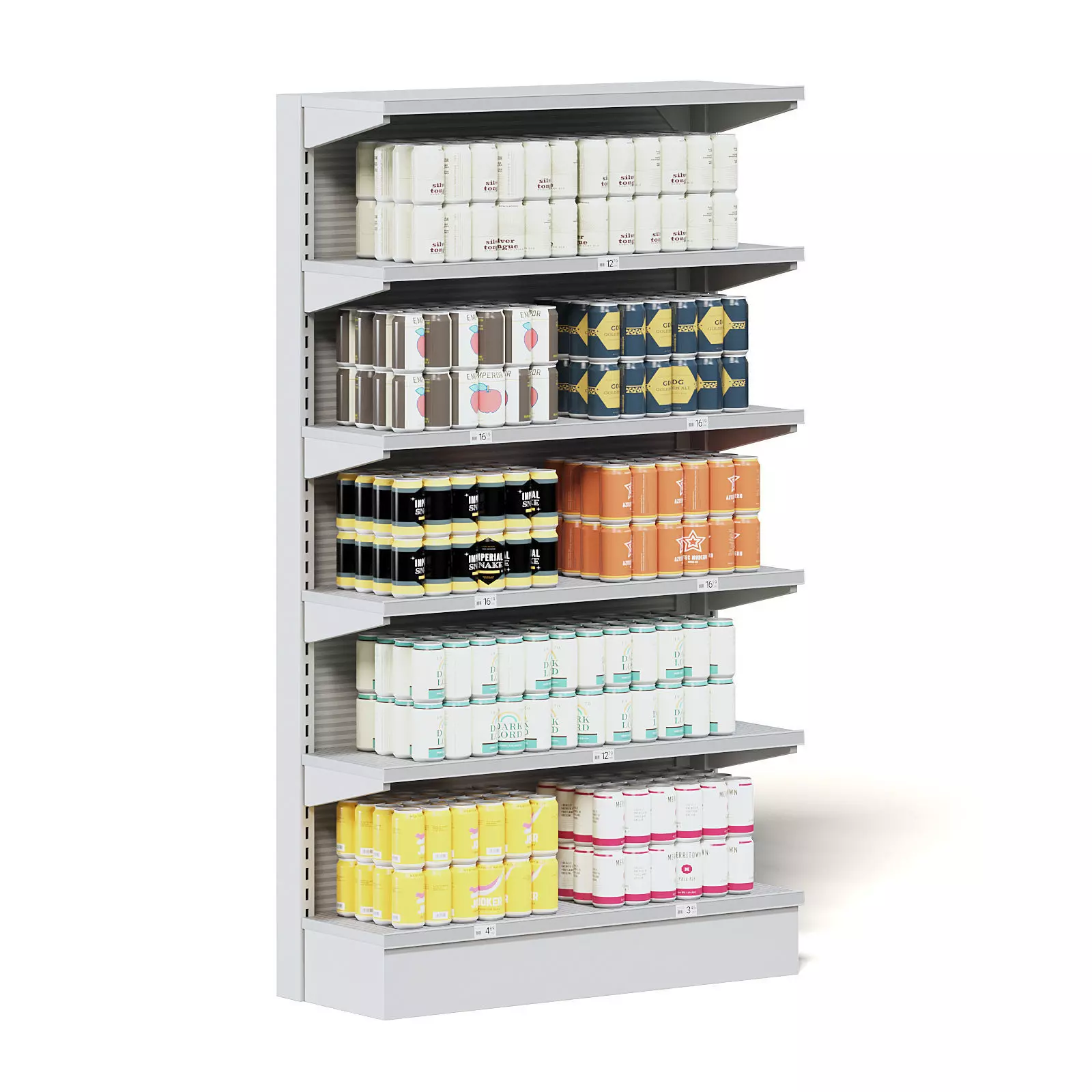 Market Shelf 3D Model - Canned Beer 3D model_0