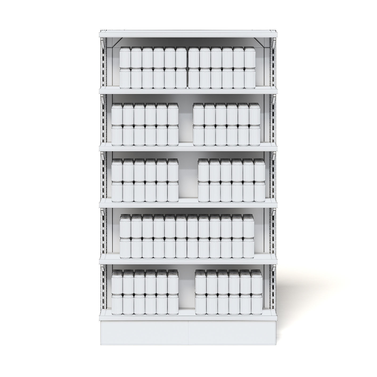 Market Shelf 3D Model - Canned Beer 3D model_2