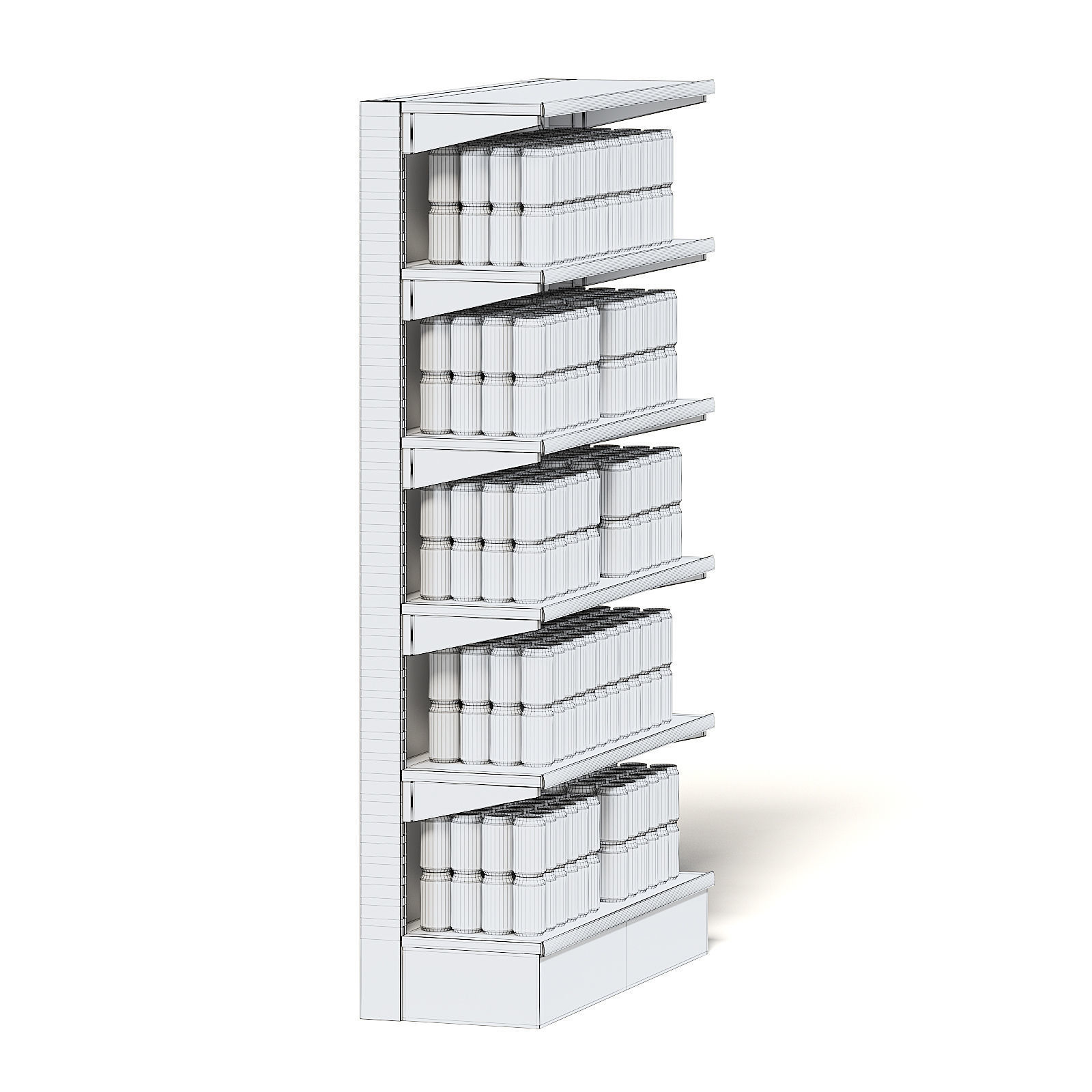 Market Shelf 3D Model - Canned Beer 3D model_6