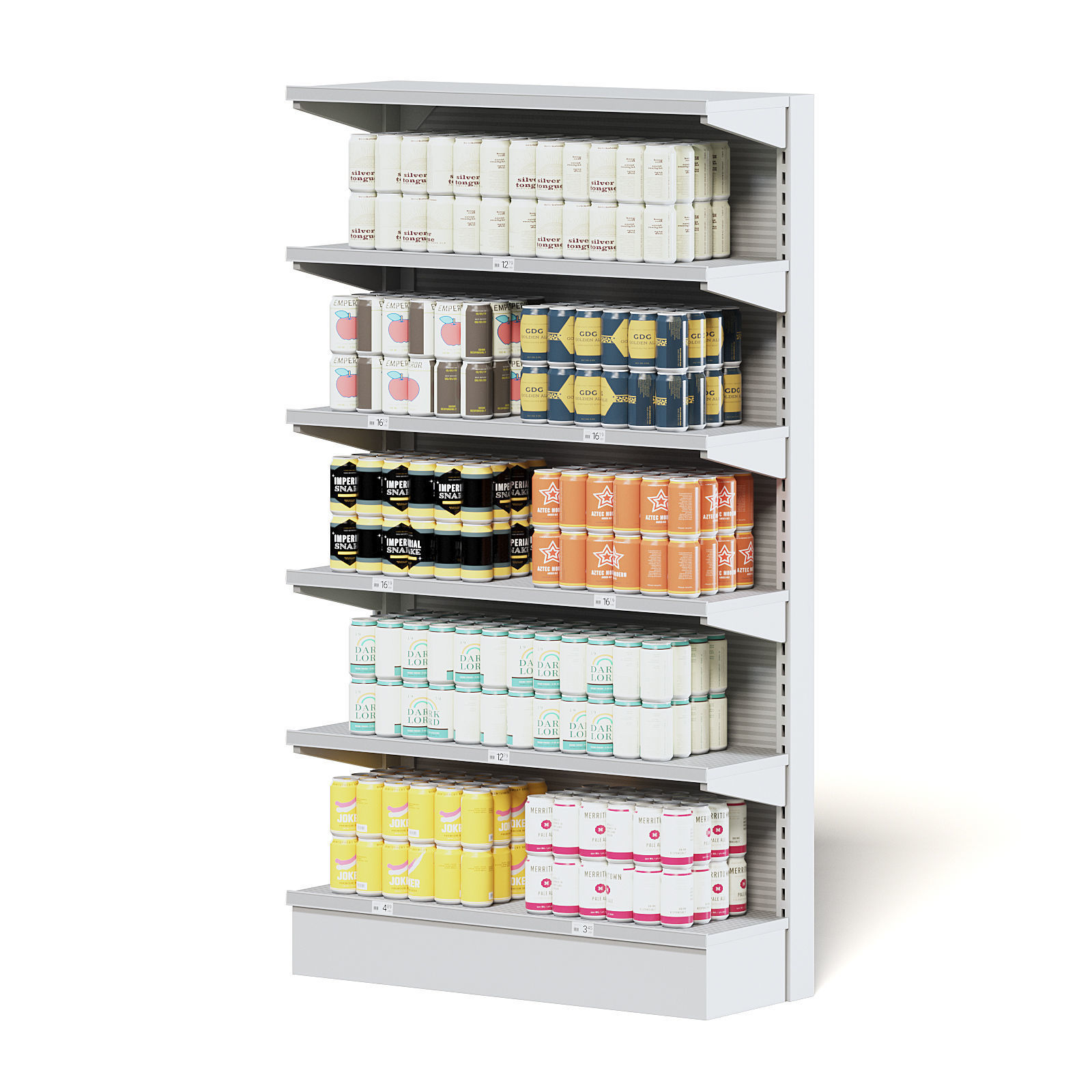 Market Shelf 3D Model - Canned Beer 3D model_5