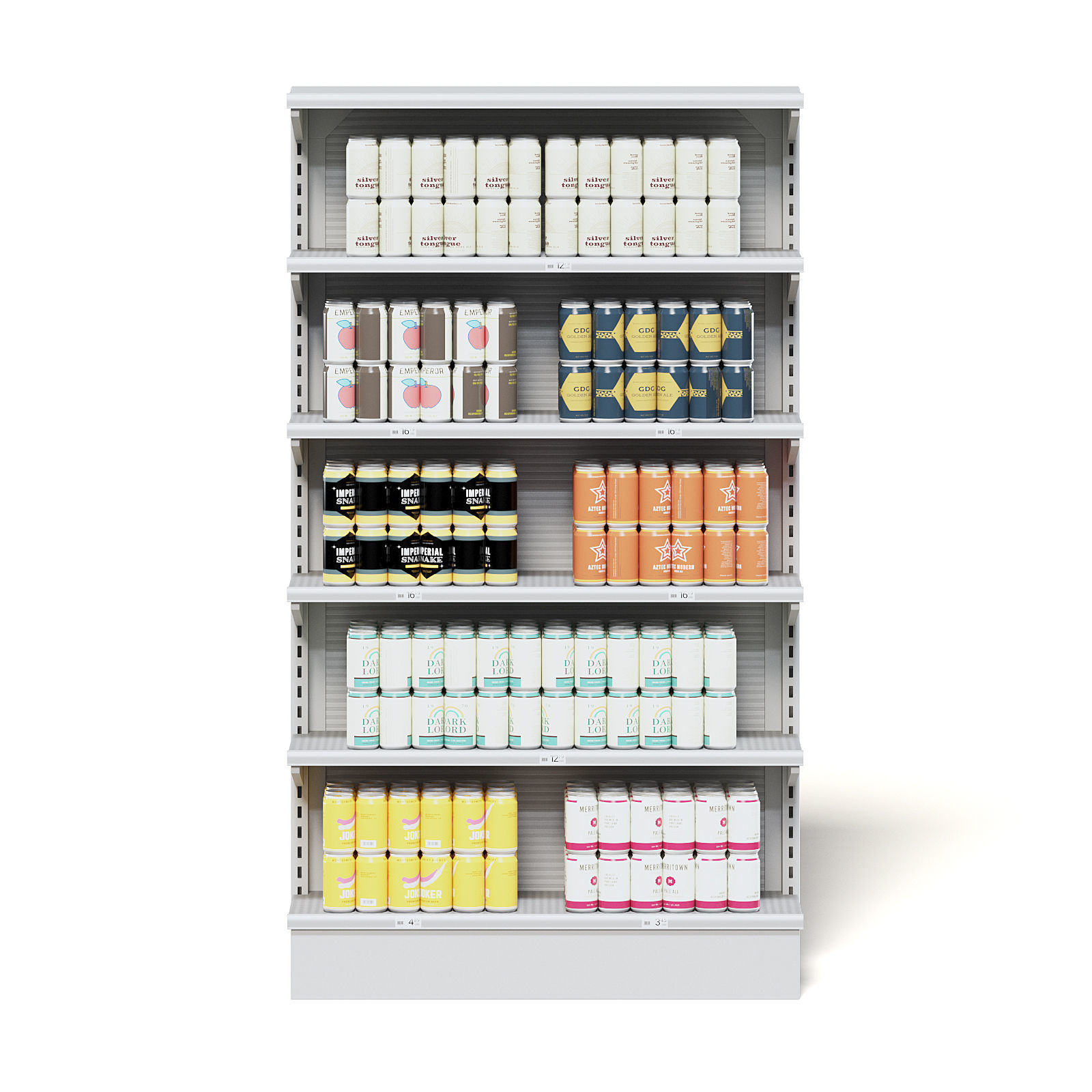 Market Shelf 3D Model - Canned Beer 3D model_3