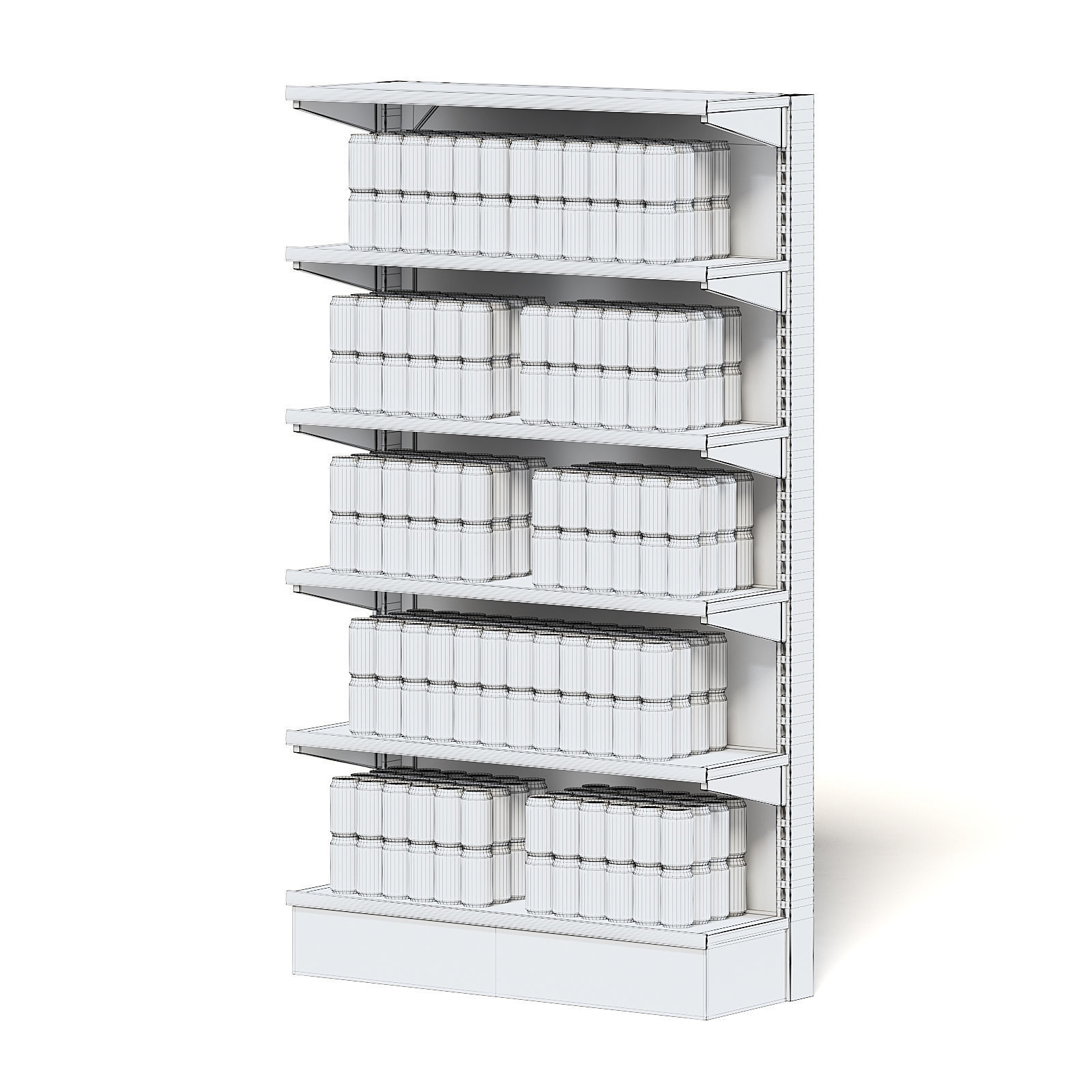 Market Shelf 3D Model - Canned Beer 3D model_4