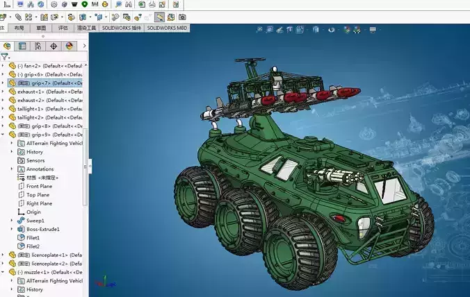 Land Missile armoured SUV tank 