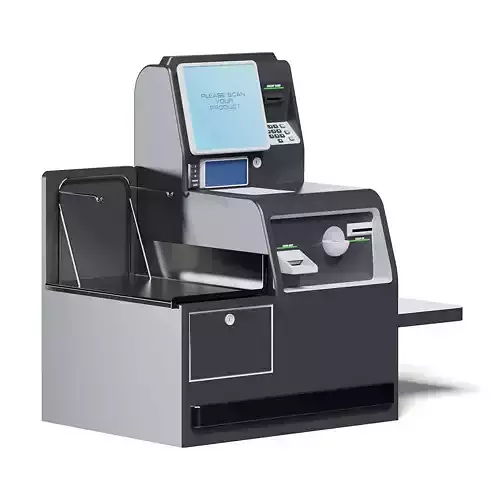 Self Service Cash Register 3D Model 3D model