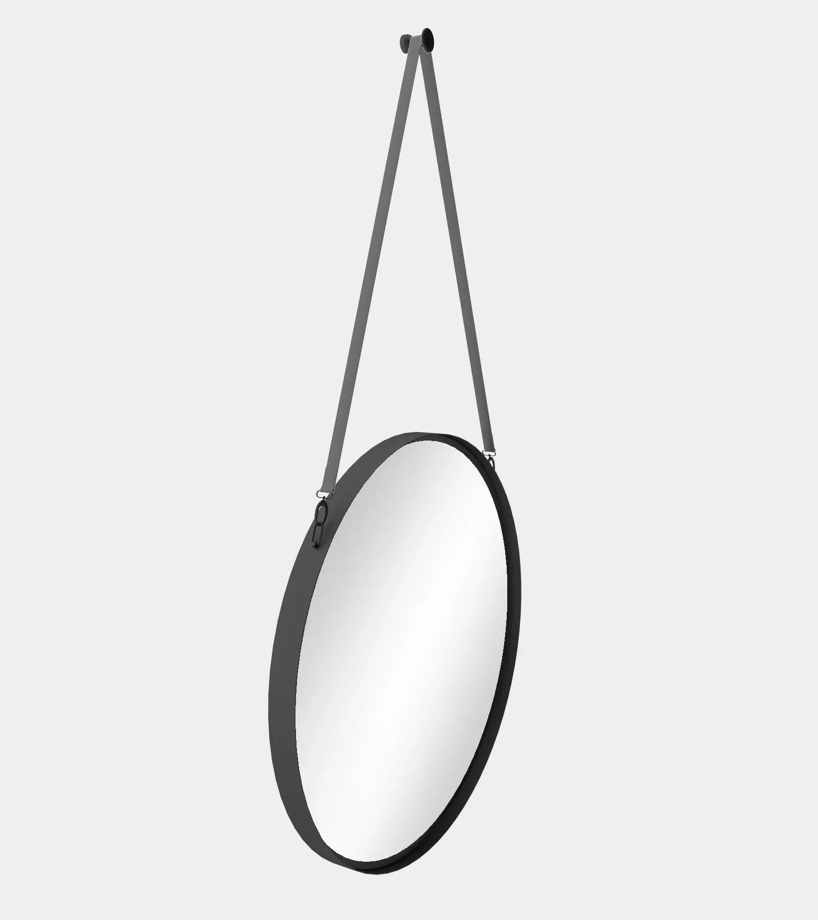 Round wall mirror 3D model_0