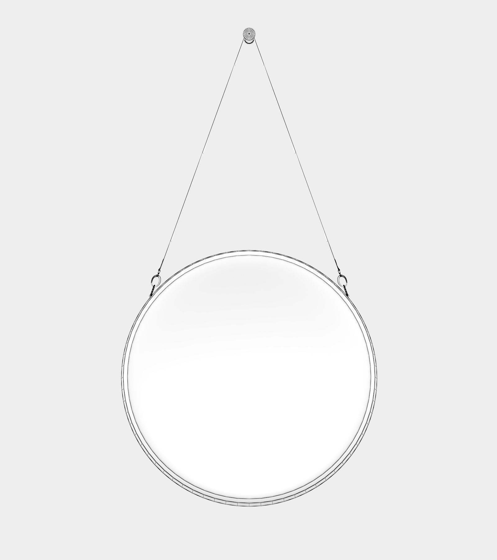 Round wall mirror 3D model_2