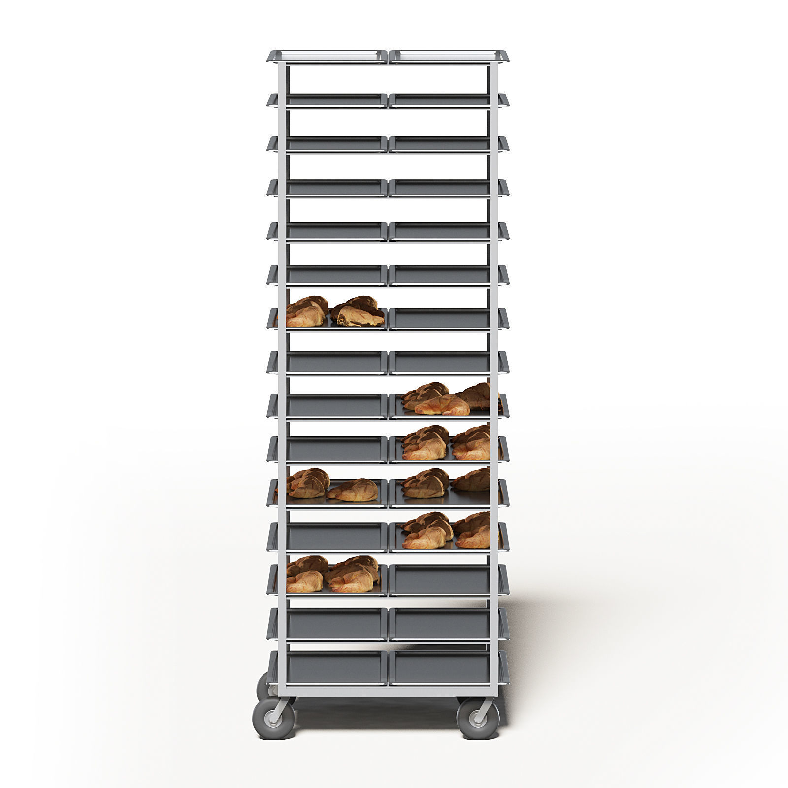 Market Shelf 3D Model - Croissants 3D model_3