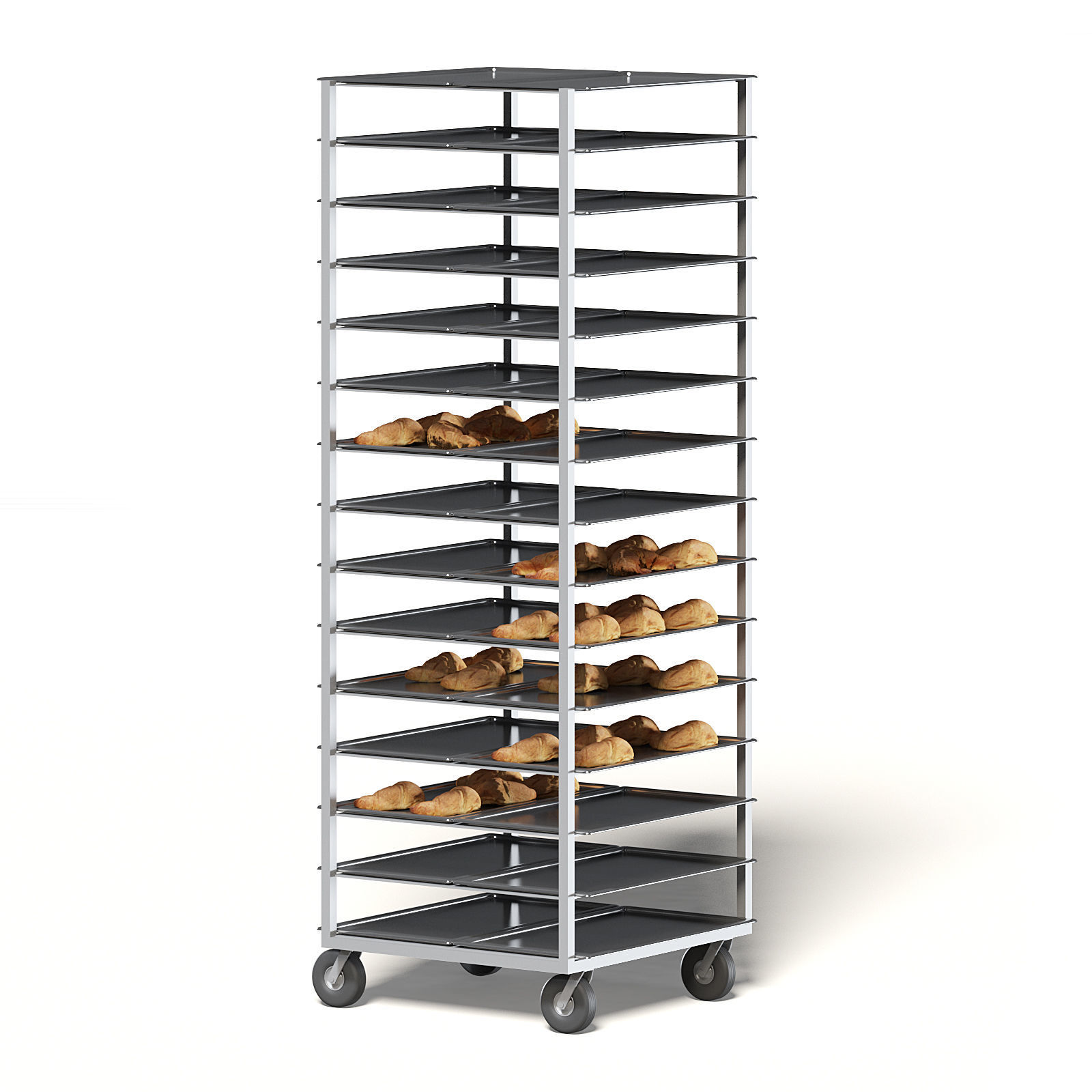 Market Shelf 3D Model - Croissants 3D model_5