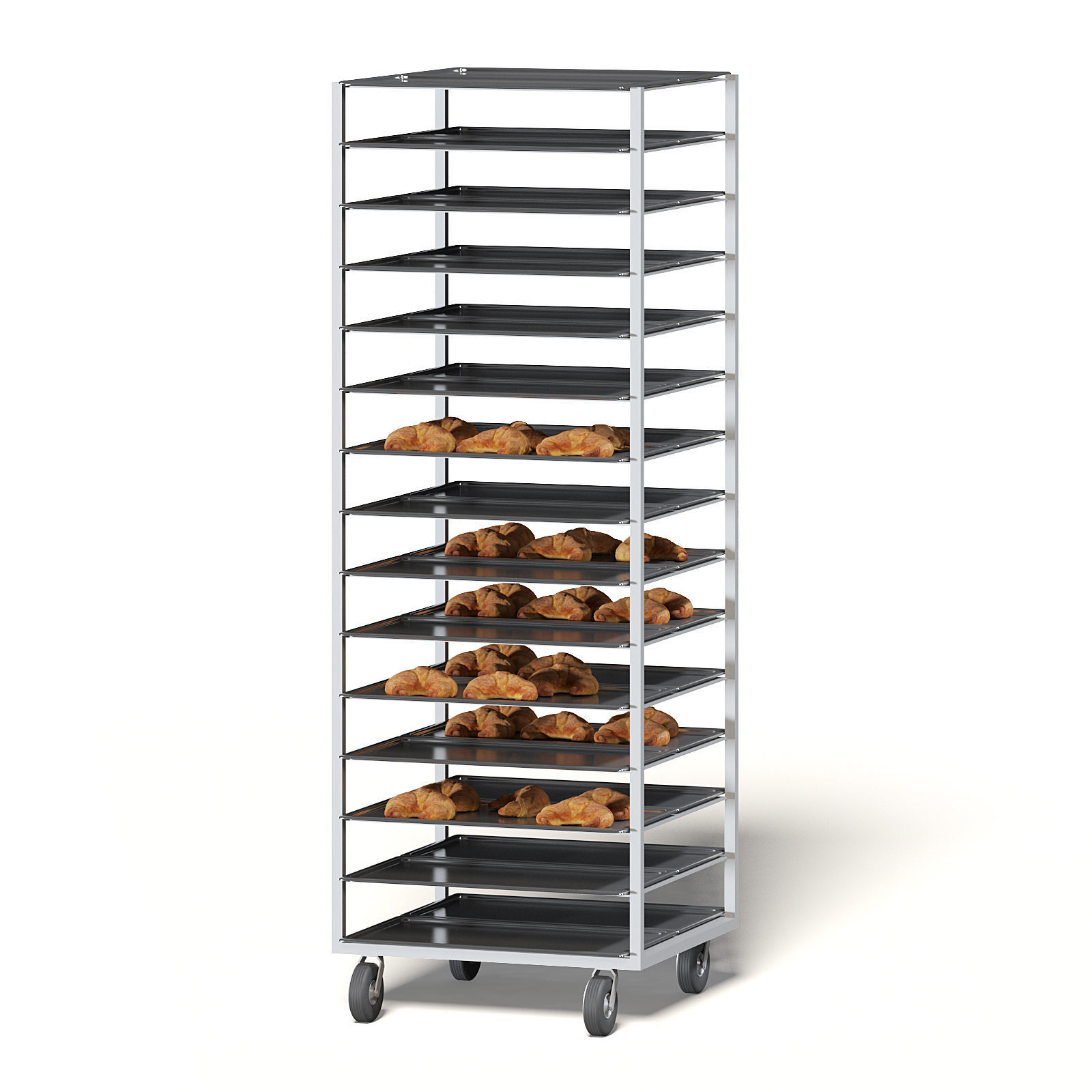 Market Shelf 3D Model - Croissants 3D model_7