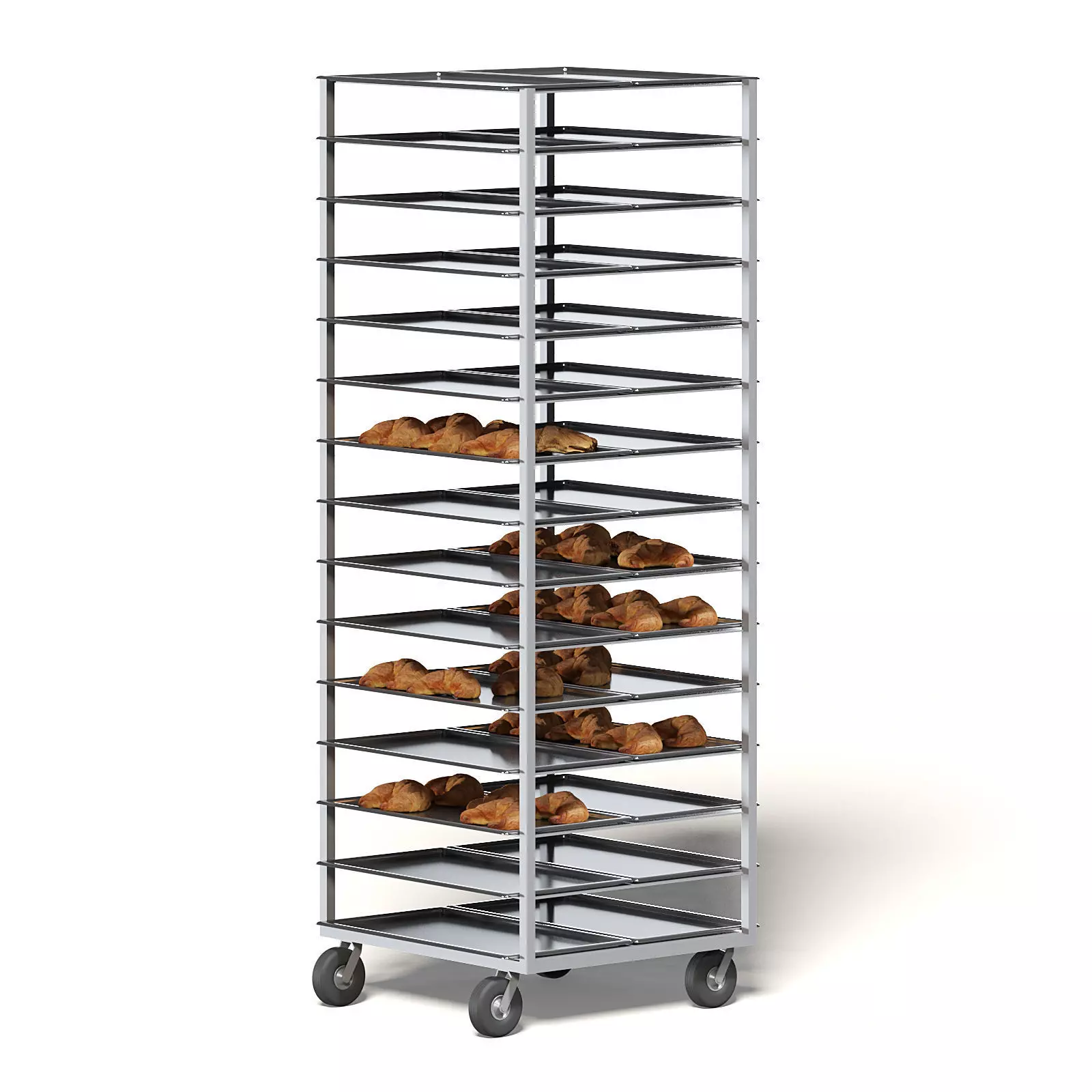 Market Shelf 3D Model - Croissants 3D model_0